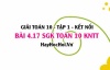 Bài 4.17 SGK Toán 10 tập 1 Kết nối tri thức